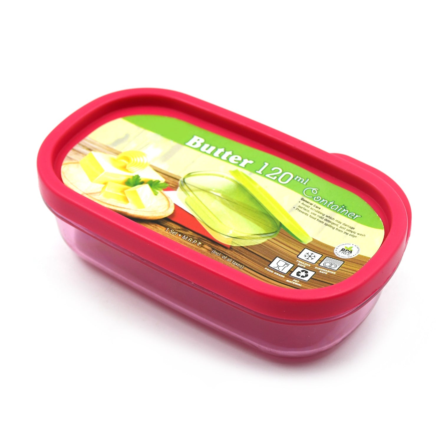 5553 Butter Container, PP Butter Storage Box Easy to Take Portable Large Capacity for Kitchen for Home for Cheese for Butter (120 ML) 5553 Butter Container, PP Butter Storage Box Easy to Take Portable Large Capacity for Kitchen for Home for Cheese for Butter (120 ML)